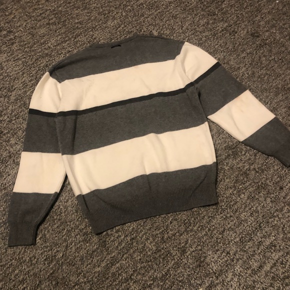 Náutica mens’s sweater white and grey striped size large - Picture 4 of 9